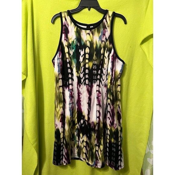 Mossimo Multicolor Fit n Flare Skater Dress Sleeveless XL - Picture 1 of 4